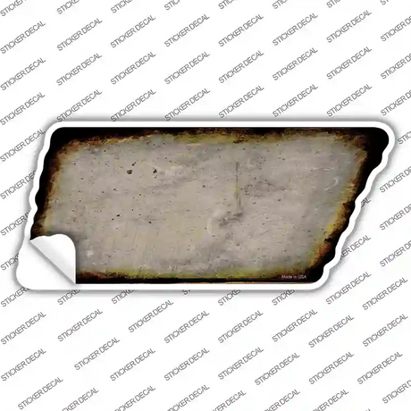 Tan Solid Novelty Rusty Tennessee Shape Sticker Decal