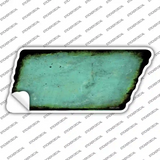 Mint Solid Novelty Rusty Tennessee Shape Sticker Decal