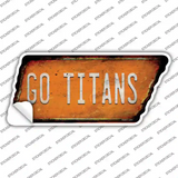 Go Titans Novelty Rusty Tennessee Shape Sticker Decal