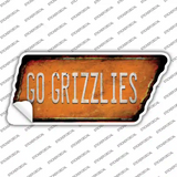 Go Grizzlies Novelty Rusty Tennessee Shape Sticker Decal