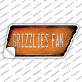 Grizzlies Fan Novelty Rusty Tennessee Shape Sticker Decal