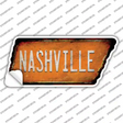 Nashville Novelty Rusty Tennessee Shape Sticker Decal