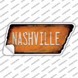 Nashville Novelty Rusty Tennessee Shape Sticker Decal