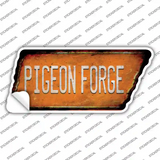 Pigeon Forge Novelty Rusty Tennessee Shape Sticker Decal
