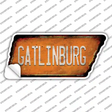 Gatlinburg Novelty Rusty Tennessee Shape Sticker Decal
