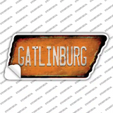 Gatlinburg Novelty Rusty Tennessee Shape Sticker Decal
