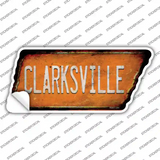 Clarksville Novelty Rusty Tennessee Shape Sticker Decal
