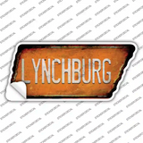 Lynchburg Novelty Rusty Tennessee Shape Sticker Decal