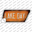 Lake Day Novelty Rusty Tennessee Shape Sticker Decal