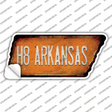 H8 Arkansas Novelty Rusty Tennessee Shape Sticker Decal