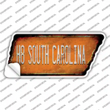 H8 South Carolina Novelty Rusty Tennessee Shape Sticker Decal