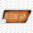 H8 Texas A&M Novelty Rusty Tennessee Shape Sticker Decal