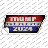 Trump 2024 Stripes Novelty Rusty Tennessee Shape Sticker Decal