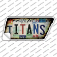 Titans Strip Art Novelty Rusty Tennessee Shape Sticker Decal