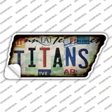 Titans Strip Art Novelty Rusty Tennessee Shape Sticker Decal