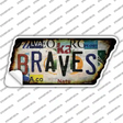 Braves Strip Art Novelty Rusty Tennessee Shape Sticker Decal