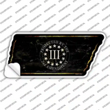 2nd Amendment Three Percenter Novelty Rusty Tennessee Shape Sticker Decal