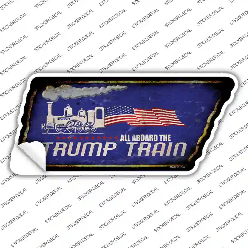 Trump Train Novelty Rusty Tennessee Shape Sticker Decal