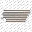White Solid Novelty Corrugated Tennessee Shape Sticker Decal
