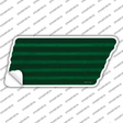 Green Solid Novelty Corrugated Tennessee Shape Sticker Decal