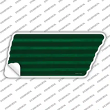 Green Solid Novelty Corrugated Tennessee Shape Sticker Decal