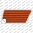 Orange Solid Novelty Corrugated Tennessee Shape Sticker Decal