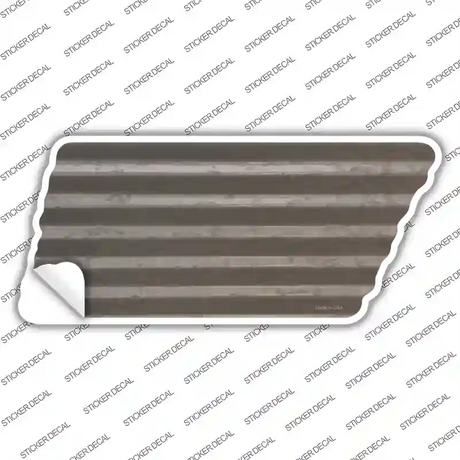 Gray Solid Novelty Corrugated Tennessee Shape Sticker Decal
