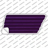 Purple Solid Novelty Corrugated Tennessee Shape Sticker Decal