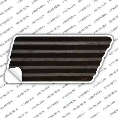 Black Solid Novelty Corrugated Tennessee Shape Sticker Decal