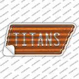 Titans Novelty Corrugated Tennessee Shape Sticker Decal
