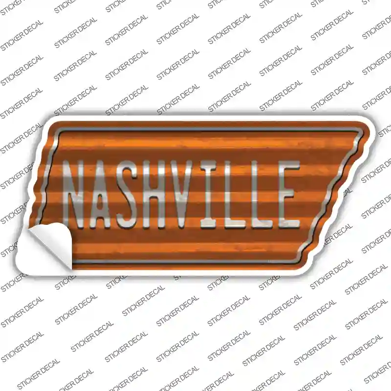 Nashville Novelty Corrugated Tennessee Shape Sticker Decal