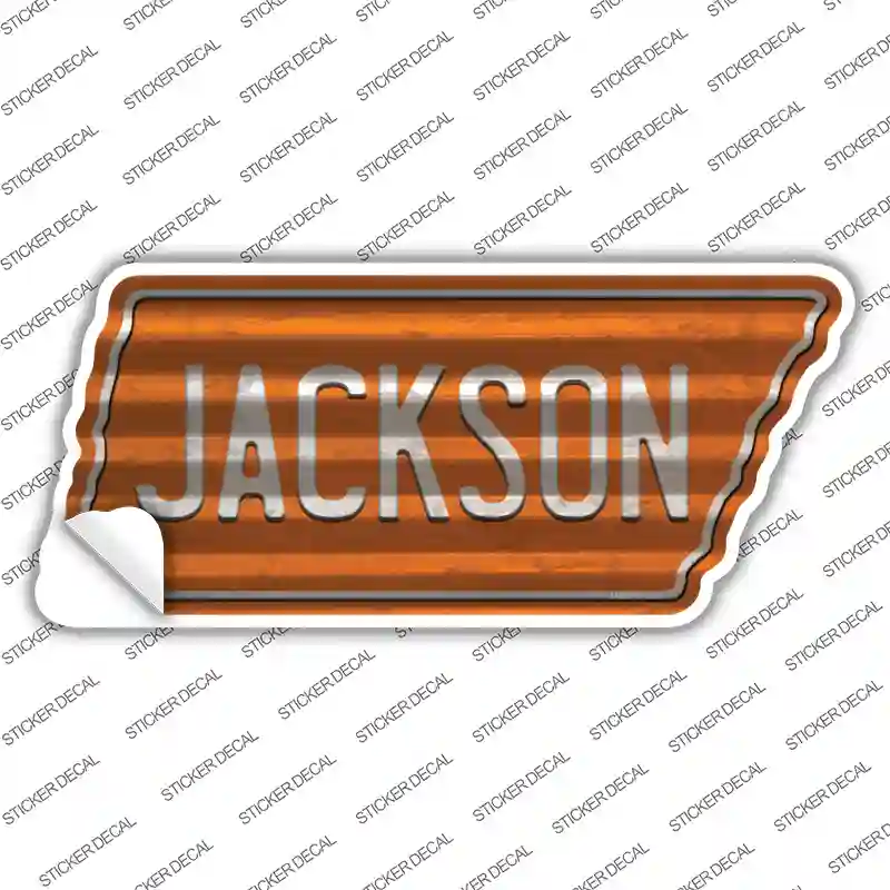 Jackson Novelty Corrugated Tennessee Shape Sticker Decal