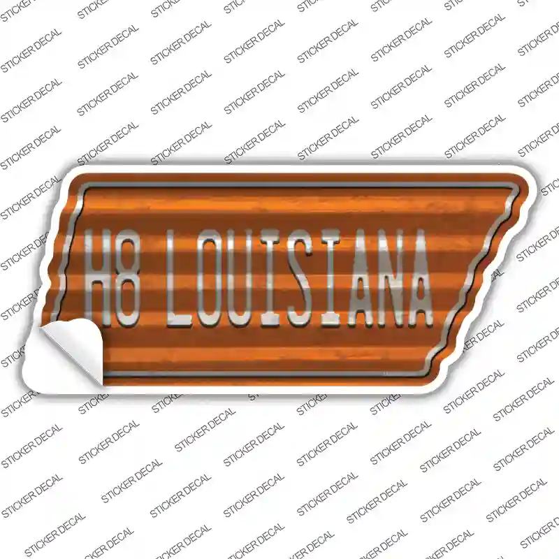 H8 Louisiana Novelty Corrugated Tennessee Shape Sticker Decal