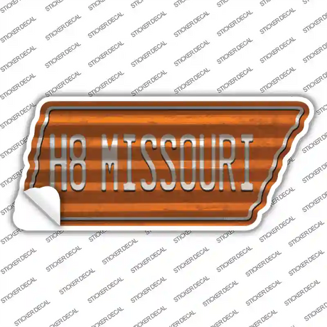 H8 Missouri Novelty Corrugated Tennessee Shape Sticker Decal