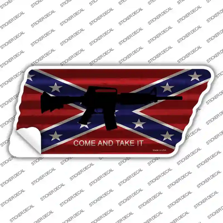 Come and Take It Novelty Corrugated Tennessee Shape Sticker Decal