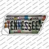 Tennessee Strip Art Novelty Corrugated Tennessee Shape Sticker Decal