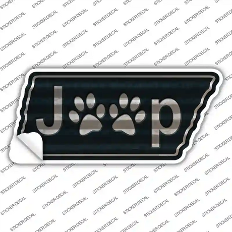 J**p Paws Novelty Corrugated Tennessee Shape Sticker Decal