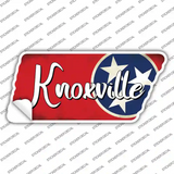 Knoxville Tri Star Red Novelty Tennessee Shape Sticker Decal