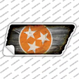 Orange Tri Star Novelty Rusty Effect Tennessee Shape Sticker Decal
