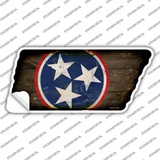 Blue Tri Star Novelty Rusty Effect Tennessee Shape Sticker Decal