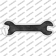Black Oil Rubbed Novelty Wrench Sticker Decal
