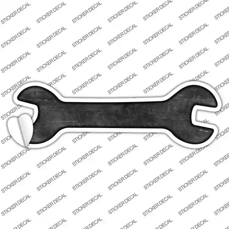 Black Oil Rubbed Novelty Wrench Sticker Decal