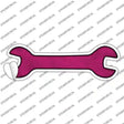 Pink Oil Rubbed Novelty Wrench Sticker Decal
