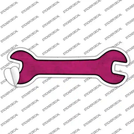 Pink Oil Rubbed Novelty Wrench Sticker Decal