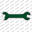 Green Oil Rubbed Novelty Wrench Sticker Decal