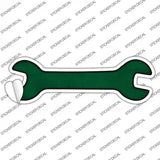 Green Oil Rubbed Novelty Wrench Sticker Decal