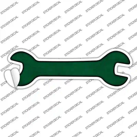 Green Oil Rubbed Novelty Wrench Sticker Decal