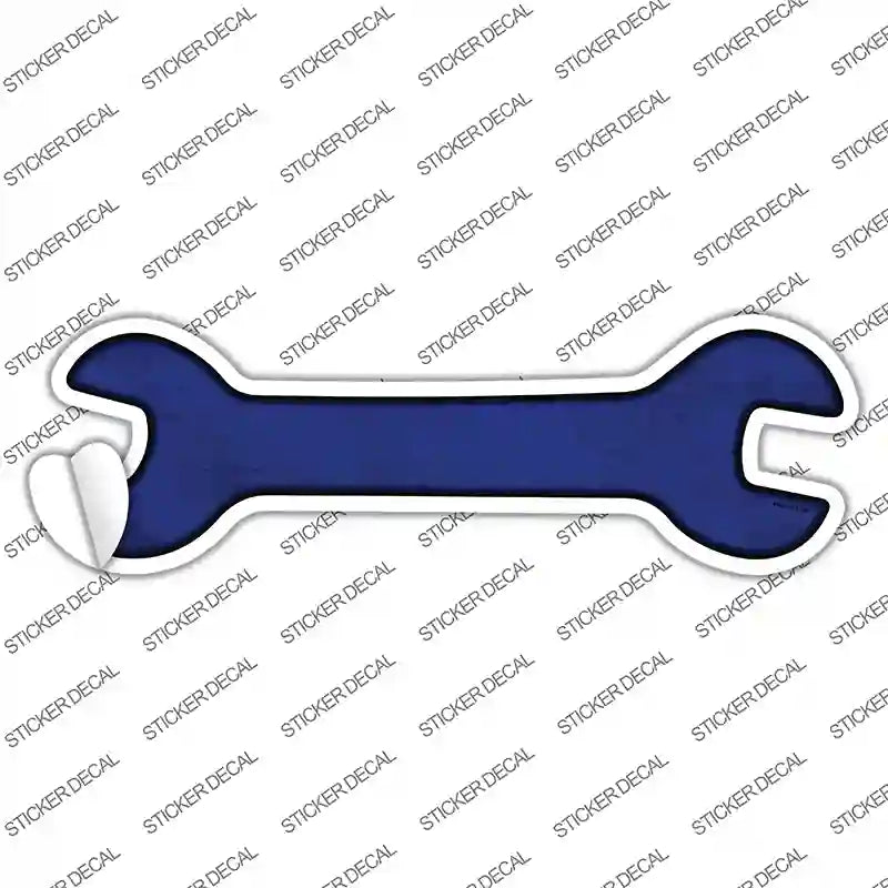 Blue Oil Rubbed Novelty Wrench Sticker Decal