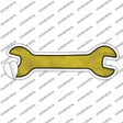 Yellow Oil Rubbed Novelty Wrench Sticker Decal