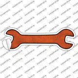 Orange Oil Rubbed Novelty Wrench Sticker Decal